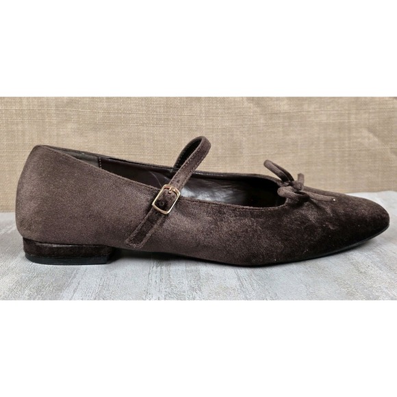 Cider Women's EU 40 US 9 Bowknot Chocolate Brown Mary Jane Ballet Flats Shoes - Picture 3 of 9